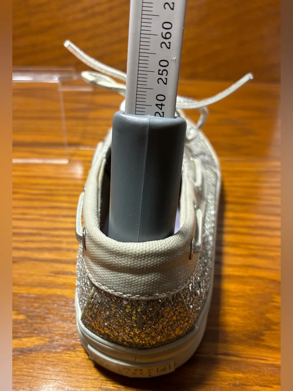 Sperry Silver Glitter Authentic Original Boat Shoes Size 6.5